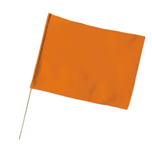 特大旗 オレンジ 旗:W80×H60ｃｍ 旗竿:100ｃｍ（φ12ｍｍ）